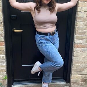 Antistar Open Back Crop Top